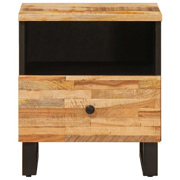 vidaXL Gultas skapis 2 pcs Brūna 40 x 33 x 46 cm Cieta mango koksne