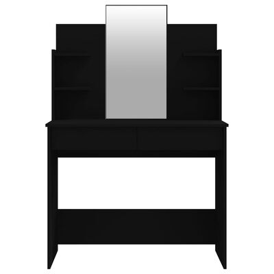 vidaXL kosmētikas galdiņš, 96x40x142 cm, melns