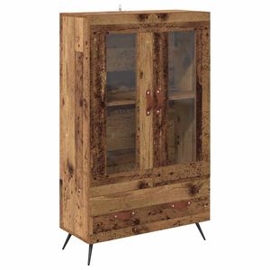 vidaXL Augstais skapītis ar atvilktni Vecs koks 69,5 x 31 x 115 cm