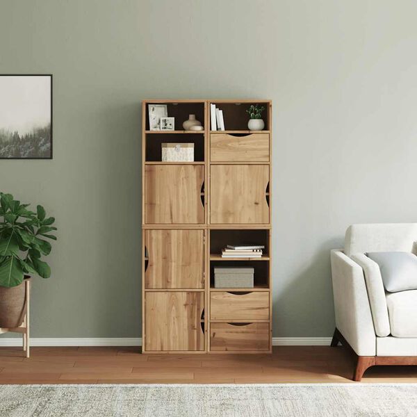 vidaXL sānu skapji 4 gab., ODDA, 40x24x79 cm, priedes masīvkoks