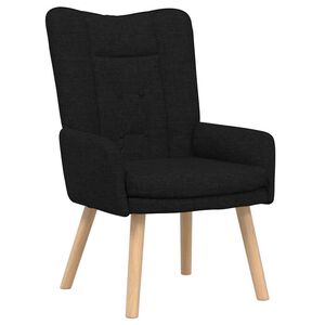 vidaXL atpūtas krēsls Melna 63 x 67 x 94 cm Audums un saplāksnis
