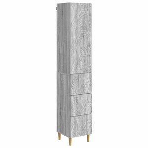 vidaXL Skapju komplekts 2 pcs Pelēks Sonoma 33 x 34,5 x 90 cm