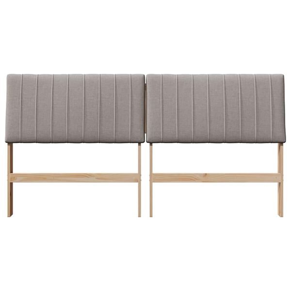 vidaXL Mīkstināts gultas galvgalis Pelēkbrūna 200 cm