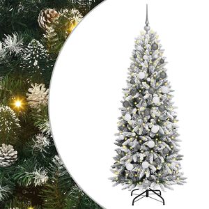 vidaXL Mākslīgā Ziemassvētku eglīte Balts 180 cm