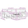 vidaXL Āra dīvānu komplekts ar spilvenu 7 pcs Dabisks un bē&scaron;s