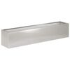 vidaXL Dārza stādītājs Sudraba 100 x 20 x 20 cm Nerūsējo&scaron;s tērauds