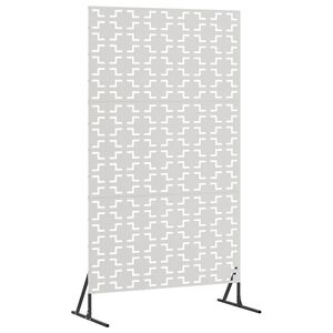 vidaXL Privātuma ekrāns 100 x 50 x 180 cm Nerūsējo&scaron;s tērauds Sudraba