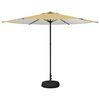 vidaXL Dārza parasols ar pamatu 300 x 300 cm Poliesters Taisnstūra