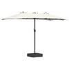 vidaXL Dārza parasols Smil&scaron;u 385 x 209 x 244 cm Poliesters un tērauds