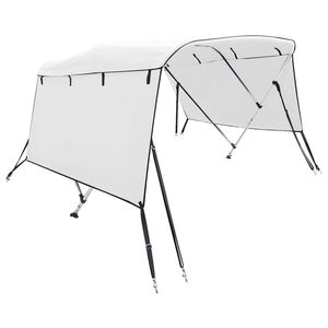 vidaXL trīsloku motorlaivas jumts ar sānu sienām, 183x(137-152)x137 cm