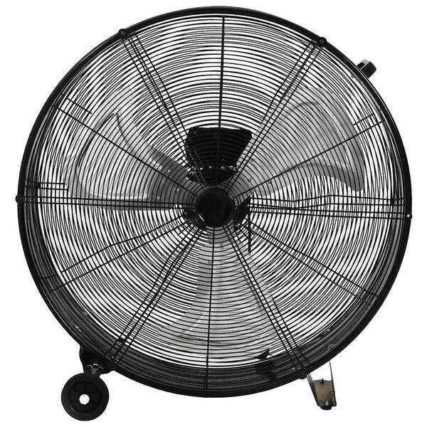 vidaXL industriāls ventilators, 77 cm, 187,7 W, melns