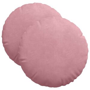 vidaXL Sēdvietas spilventiņi 2 pcs Rozā &Oslash; 40 x 13 cm Samts
