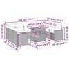 vidaXL 10-daļīgs dārza dīvāna komplekts ar matračiem, pelēks PE pinums