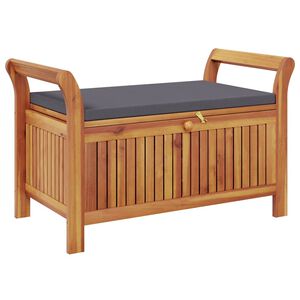 vidaXL sols ar glabā&scaron;anas nodalījumu, 91 cm, akācijas masīvkoks