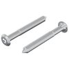 vidaXL Skrūve 2 gab. Sudraba M6 x 50 mm Tērauds