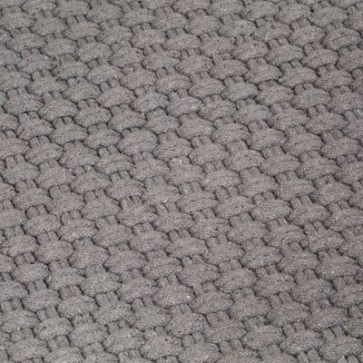 vidaXL paklājs, taisnstūra, pelēks, 120x180 cm, kokvilna