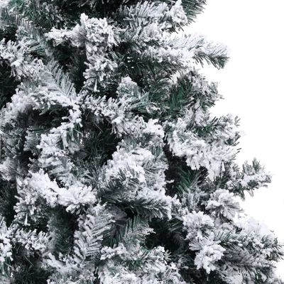 vidaXL mākslīgā Ziemassvētku egle ar sniegu, zaļa, 150 cm, PVC
