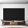 vidaXL sienas paneļi, 12 gab., melni, 90x15 cm, samts, 1,62 m&sup2;