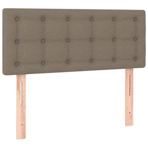 vidaXL gultas galvgalis, 90x5x78/88 cm, pelēkbrūns audums