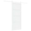 vidaXL Slīdo&scaron;ās durvis ORKDAL Balts 83 x 202 cm Priedes masīvkoks
