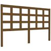 vidaXL gultas galvgalis, medus brūns, 156x4x100 cm, priedes masīvkoks