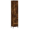 vidaXL augstais skapītis, ozolkoka, 34,5x34x180 cm, inženierijas koks