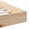 vidaXL Gultas rāmis Dabiska 100 x 210 cm Ciets priedes koks