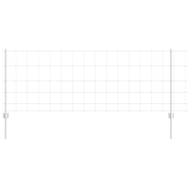 vidaXL Žogs ar stabu Sudraba 0,8 x 25 m Tērauds
