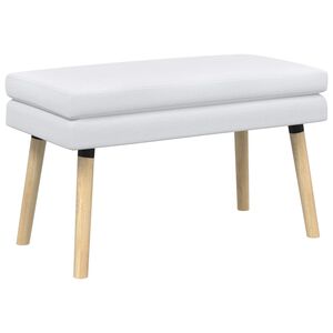 vidaXL Divslāņu sola Balts 80 x 40 x 47 cm Audums