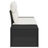 vidaXL Dārza dīvāns Melna 123 x 62 x 69cm poliratāns