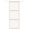 vidaXL bīdāmās durvis, zeltainas, 76x205 cm, ESG stikls un alumīnijs