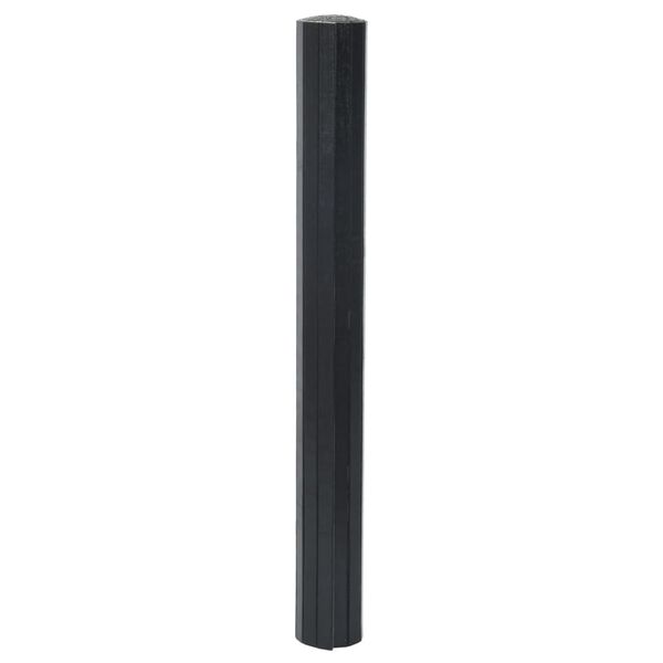 vidaXL paklājs, taisnstūra forma, melns, 70x500 cm, bambuss