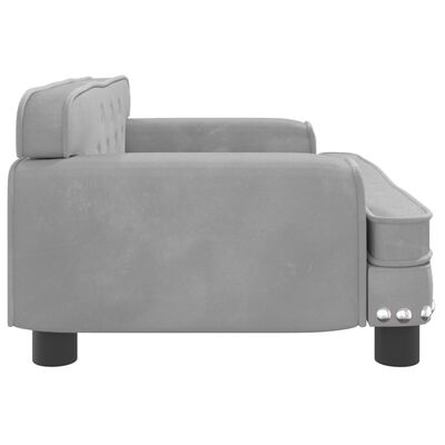 vidaXL bērnu dīvāns, gaiši pelēks, 70x45x30 cm, samts
