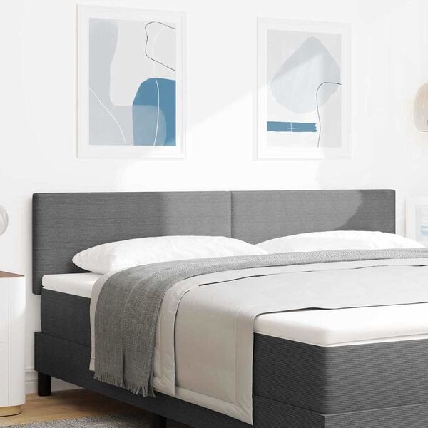 vidaXL Galvgalis ar galvas klāju Gai&scaron;i pelēks 180 cm Mākslīgā āda