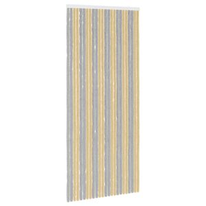 vidaXL Kukaiņu aizkars no &scaron;enila Pelēks un bē&scaron;s 100 x 230 cm 100% PP
