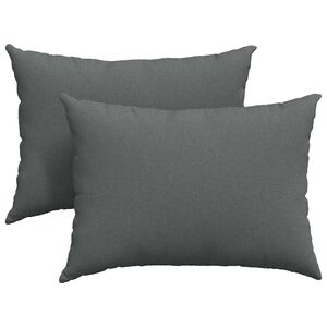 vidaXL Dīvāna spilveni 2 pcs Tum&scaron;i pelēks 70 x 50 cm audums