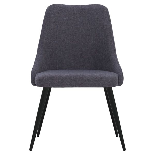 vidaXL virtuves krēsli, 6 gab., tum&scaron;i pelēks audums