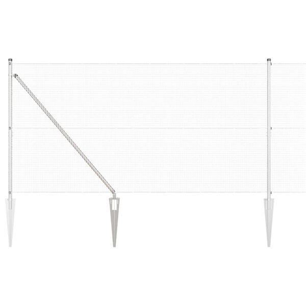 vidaXL Žoga āķis Sudraba 50 x 1,4 m (16 x 16 mm acs) Tērauds