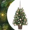 vidaXL Mākslīgā Ziemassvētku eglīte su 150 LED Zaļa 75 cm PE un PVC