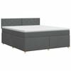 vidaXL Kontinentālā gulta ar matraci Tum&scaron;i pelēka 160 x 200 cm Audums