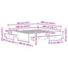 vidaXL Gultas rāmis Vecs koks 180 x 200 cm Inženierijas koks