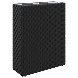 vidaXL Augsts stādītājs Melns 55 x 22 x 70 cm poliratāns