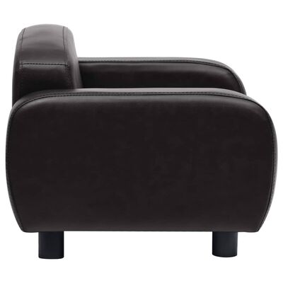 vidaXL suņu dīvāns, melns, 80x50x40 cm, mākslīgā āda