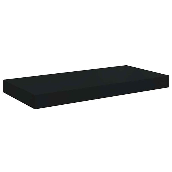 vidaXL sienas plaukts, melns, 50x23x3,8 cm, MDF