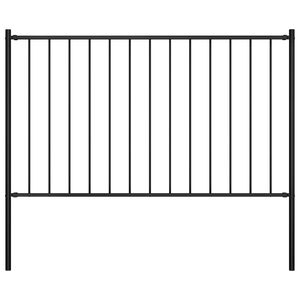 vidaXL žoga panelis Woerden ar stabiem, tērauds, 1,7x1,25 m, melns