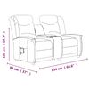 vidaXL divvietīgs atpūtas krēsls, gai&scaron;i pelēks mikro&scaron;ķiedras audums