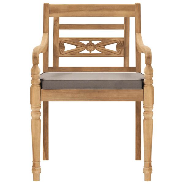 vidaXL 5-daļīgs dārza mēbeļu komplekts ar tum&scaron;i pelēki matračiem