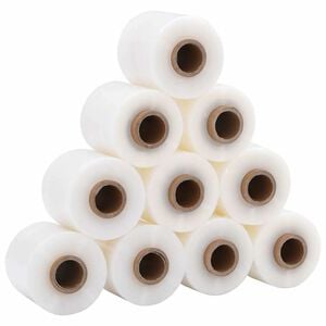 vidaXL elastīga plēve ar rokturi 10 gab. Caurspīdīga 23 &micro;m 10cm x 150m