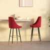vidaXL bāra krēsli, 2 gab., vīnsarkans samts