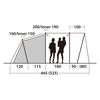 Outwell piecvietīga tuneļtelts Ashwood 5, 3 telpas, tumšas lapas
